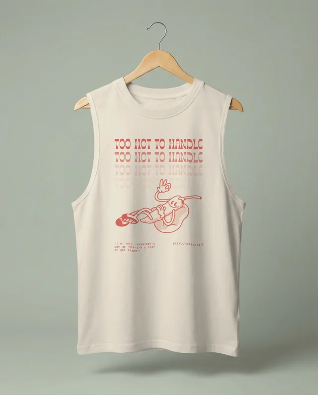 Minimalist Mockup of a White Tank Top on Hanger