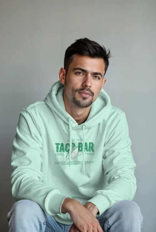 Mockup of a Casual Hoodie Against a Soft Neutral Background