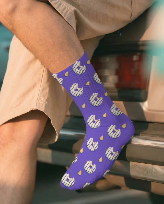 Casual Summer Mockup Featuring Stylish Socks and Shorts