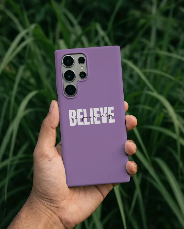 Elegant Phone Cover Mockup with Smartphone in Hand