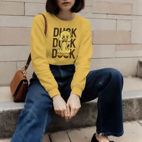 Stylish Sweatshirt Mockup of a Young Woman on a Bench