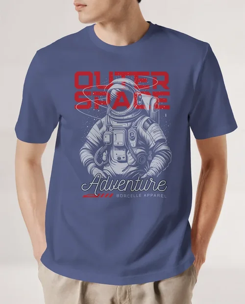 Stylish T-Shirt Mockup of a Young Man in Casual Wear