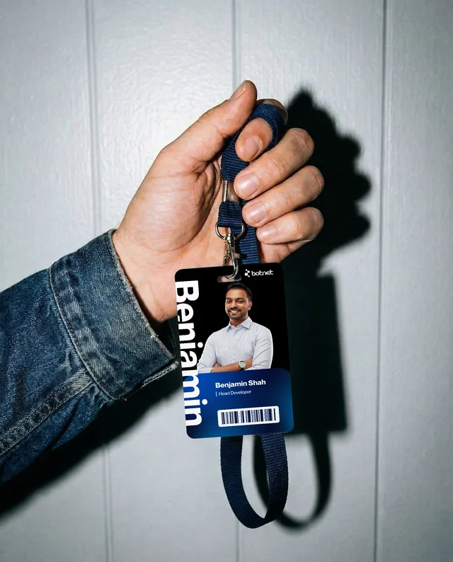 Elegant Mockup of a Blank ID Card with Lanyard