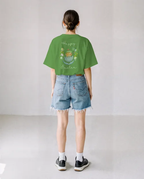 Minimalist Mockup of a T-Shirt in Casual Fashion