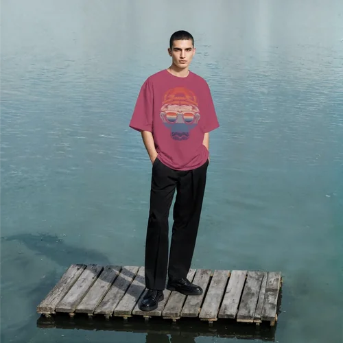 Mockup of T-Shirt Against Serene Misty Background