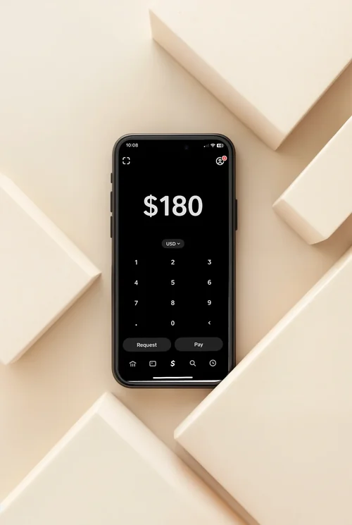 Mockup of Black iPhone 16 Pro Max with Minimalist Design