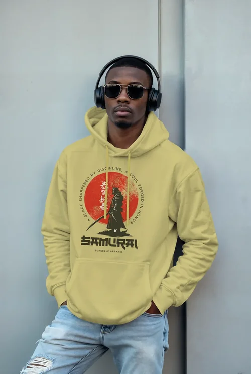 Stylish Hoodie Mockup Against Light Gray Background