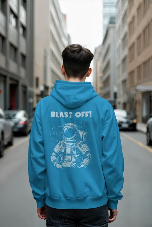 Urban Mockup of a Hoodie with Soft Background Colors