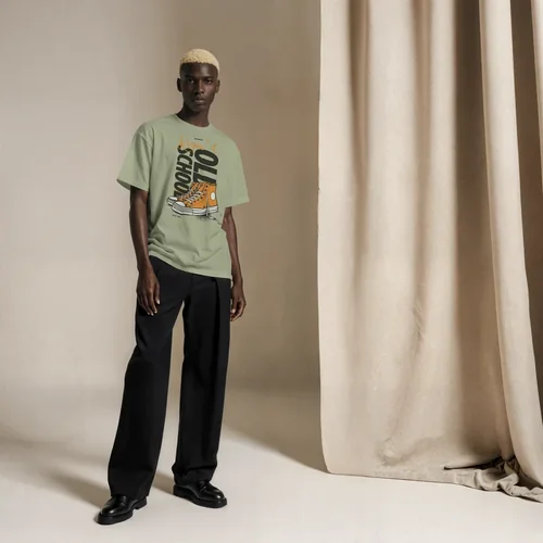 Minimalist T-Shirt Mockup with Soft Beige Background