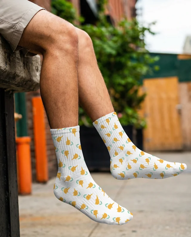 Casual Summer Mockup of Legs in Stylish Socks