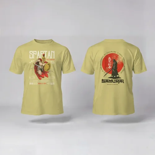 Mockup of White T-Shirt with Soft Gray Background Colors