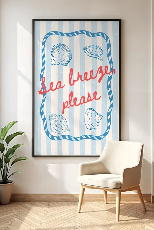 Serene Mockup Poster with Soft Colors and Light Background