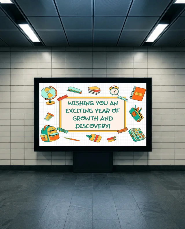 Minimalist Mockup of a Subway Billboard Scene