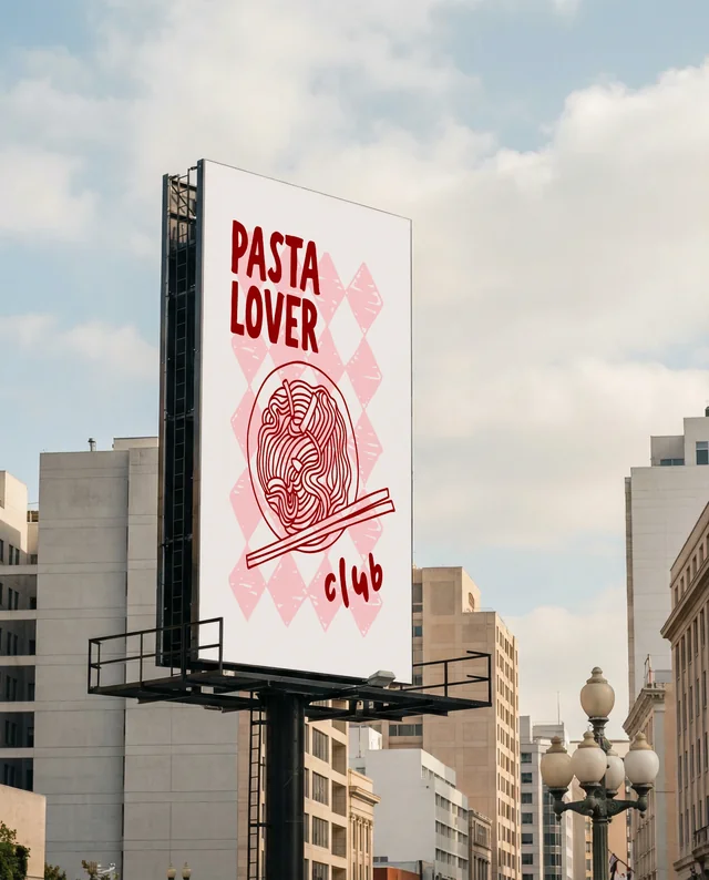 Urban Billboard Mockup in a Modern City Scene