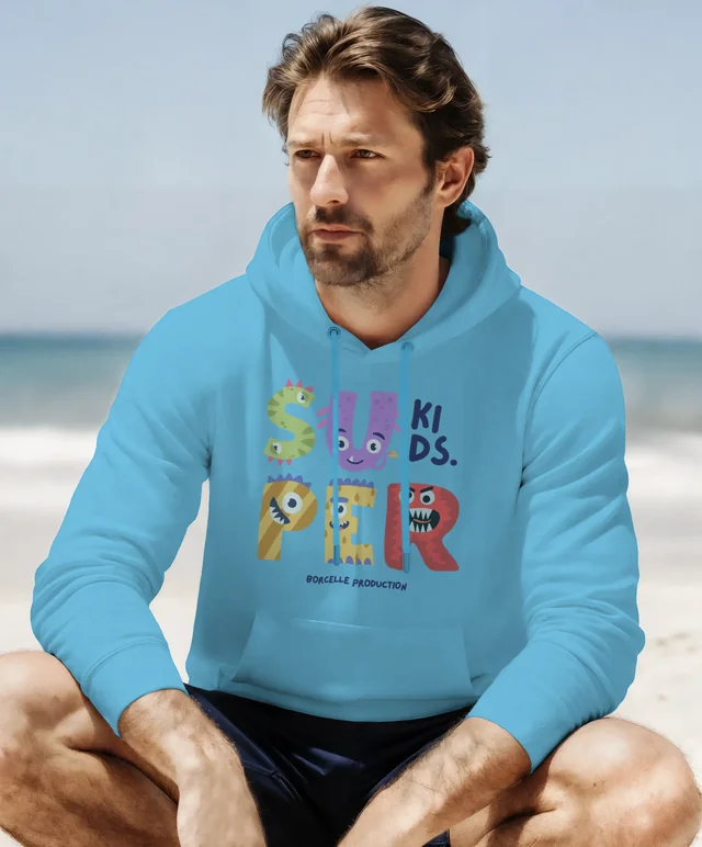 Stylish Hoodie Mockup on a Relaxing Beach Scene