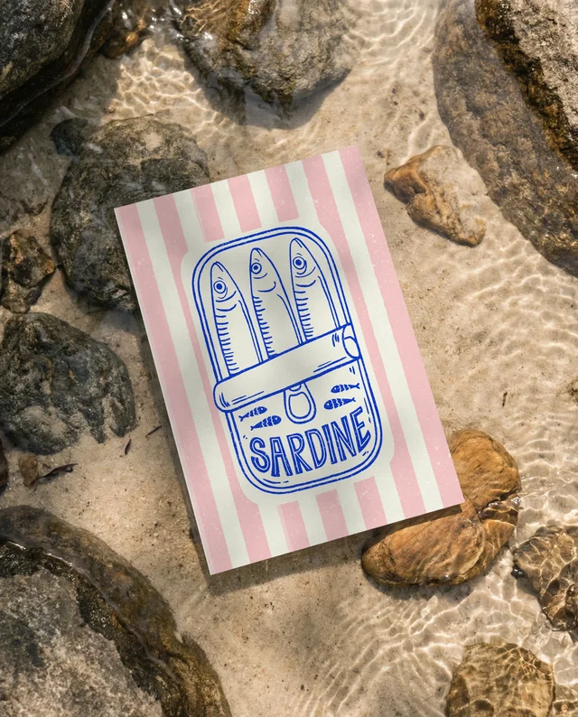 Serene Mockup Poster of Tranquil Riverbed Scene