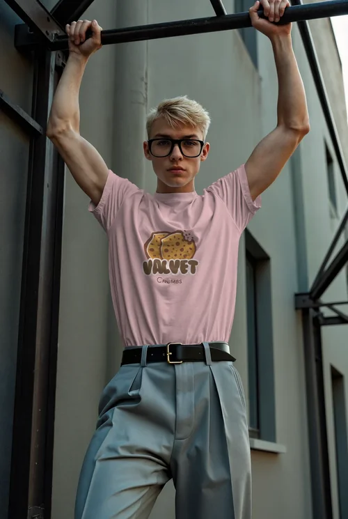 Stylish Mockup of T-Shirt on Athletic Model in Urban Setting