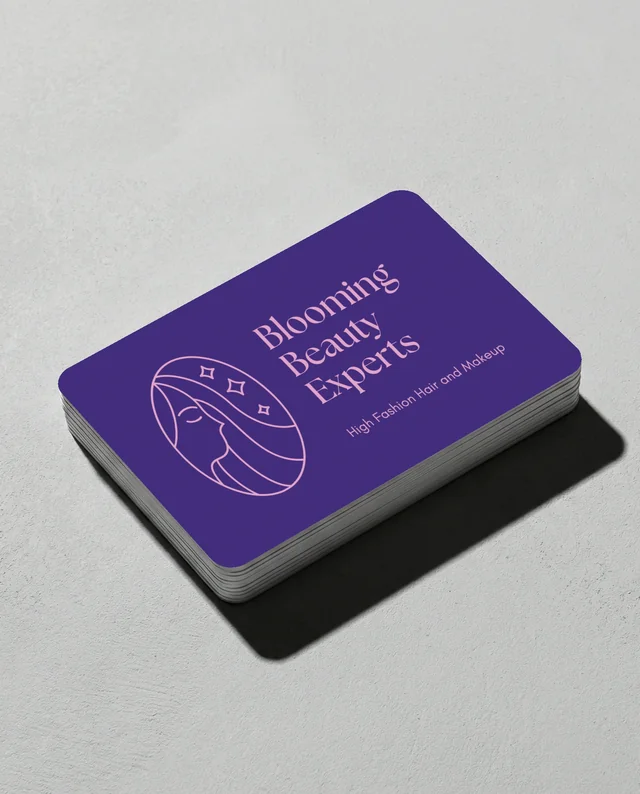 Elegant Business Card Mockup on Light Gray Surface