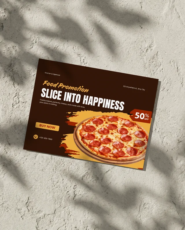 Minimalist Mockup of a Flyer on Textured Concrete Surface