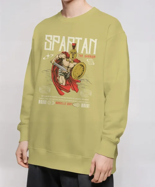 Stylish Mockup of Oversized White Sweatshirt