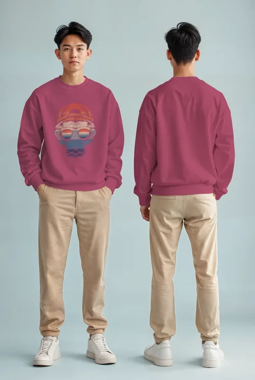 Stylish Mockup of a Young Male in Oversized Sweatshirt