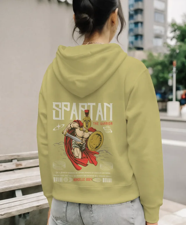 Cozy Hoodie Mockup of a Young Woman in Urban Setting