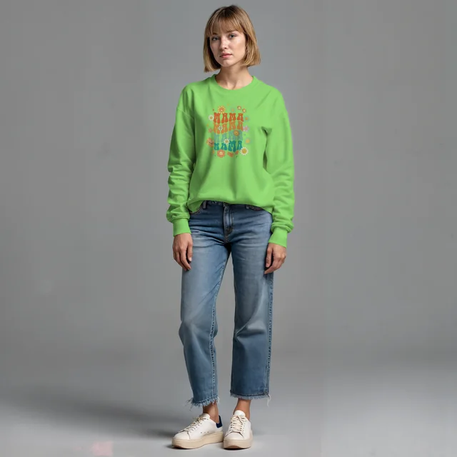 Stylish Mockup of a Young Woman in a Sweatshirt