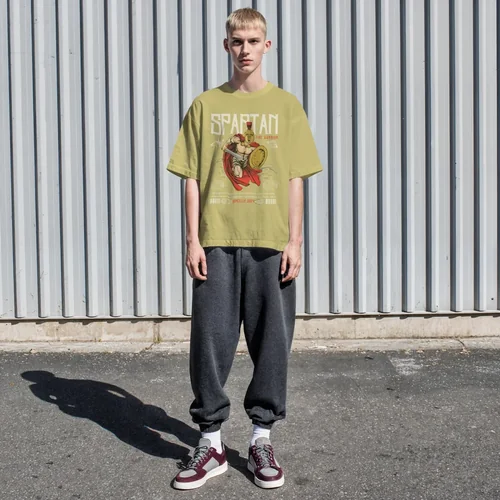 Urban Mockup T-Shirt with Gray Background and Stylish Colors