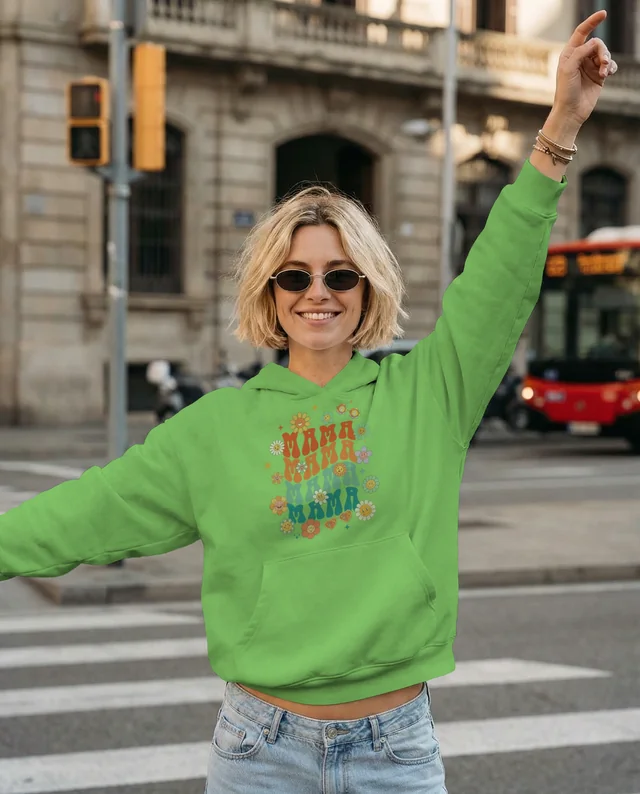 Stylish Hoodie Mockup of a Confident Young Woman