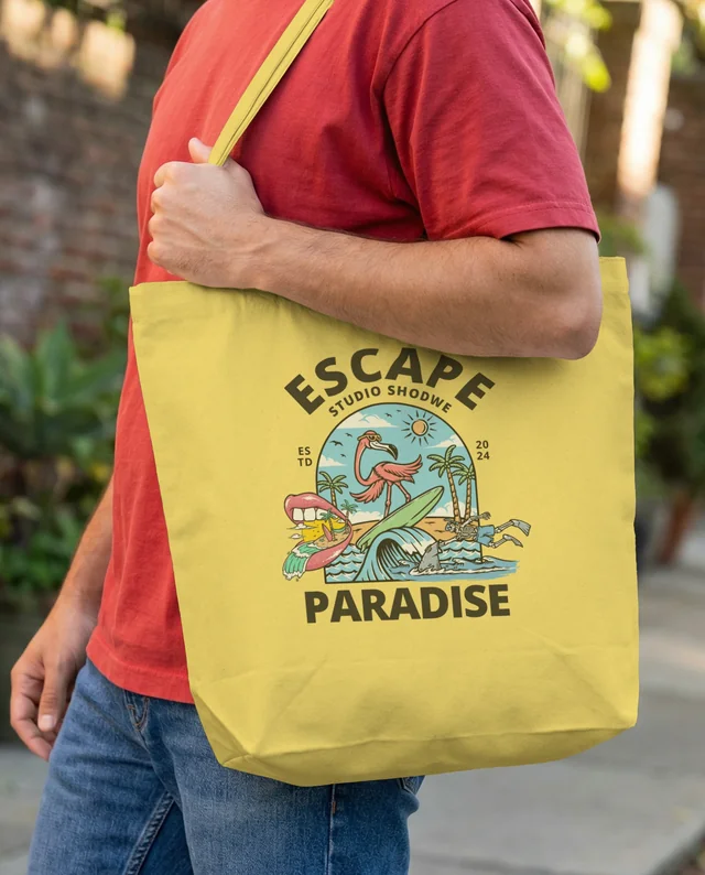 Stylish Mockup of a Tote Bag in a Natural Setting