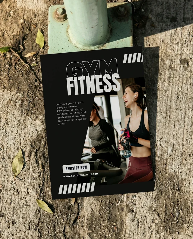 Minimalist Mockup of a Flyer on Concrete Surface