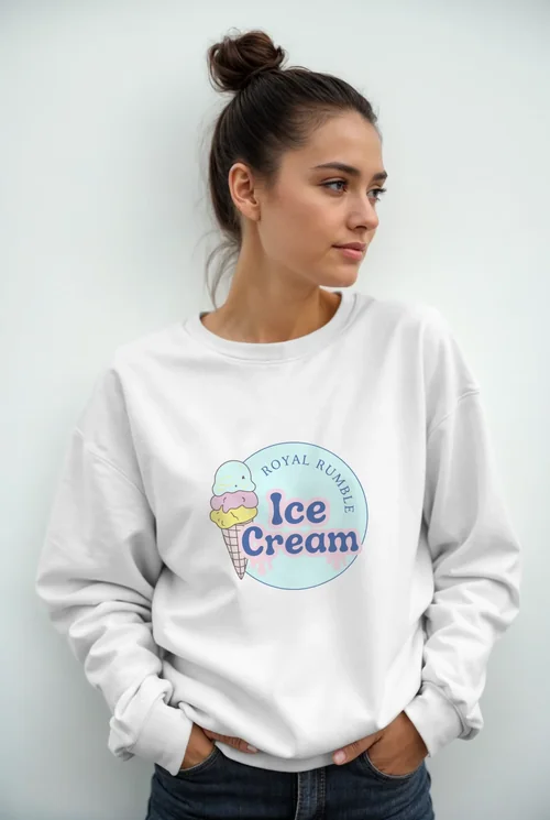 Stylish Mockup of a Casual Sweatshirt for Young Women