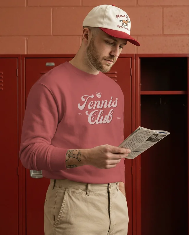 Stylish Sweatshirt Mockup in School Locker Room