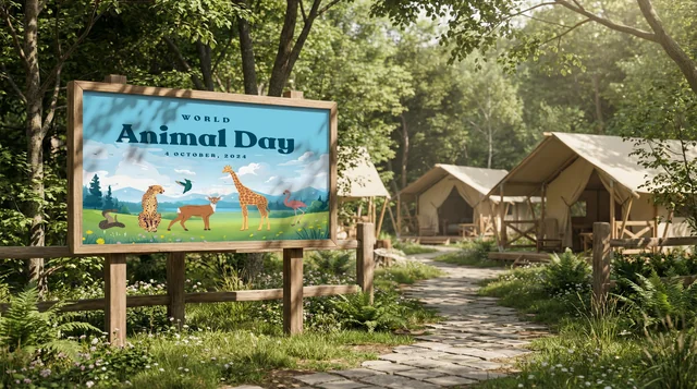 Stunning Mockup of a Forest Billboard Scene