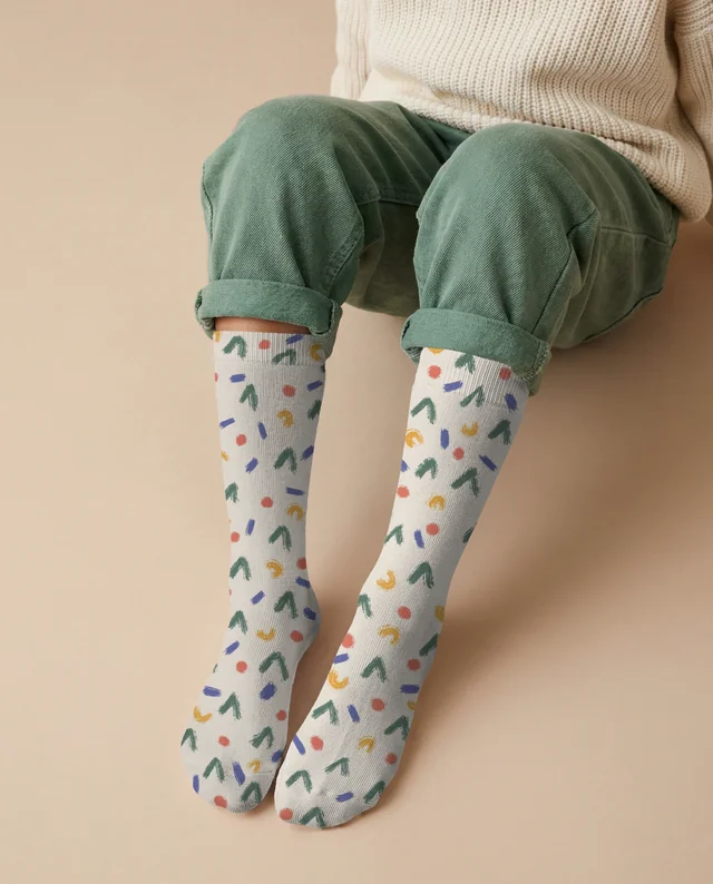 Cozy Mockup of Stylish Socks and Casual Outfit