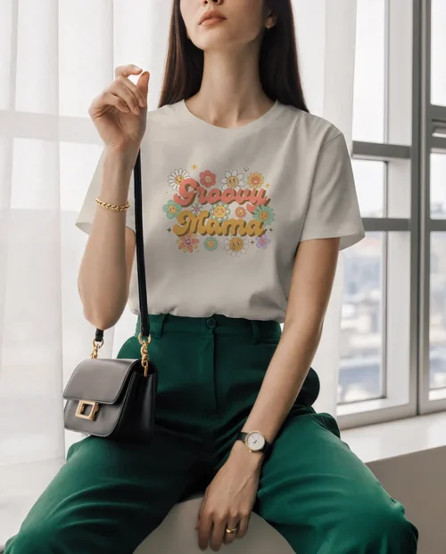Stylish T-Shirt Mockup with Urban Sophistication