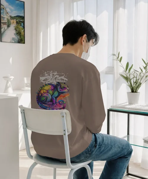 Stylish Sweatshirt Mockup in a Bright Room Setting