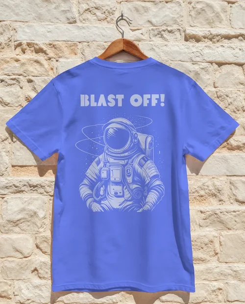 Minimalist T-Shirt Mockup on Rustic Wooden Hanger