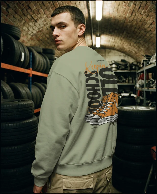 Urban Mockup of a Young Male in a Sweatshirt