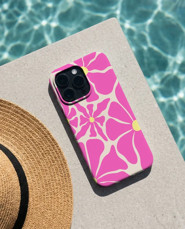 Elegant Phone Cover Mockup with Summer Vibes and Style