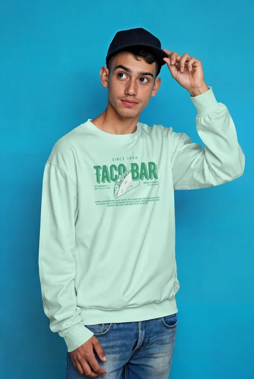 Stylish Mockup of a Young Male in a Sweatshirt