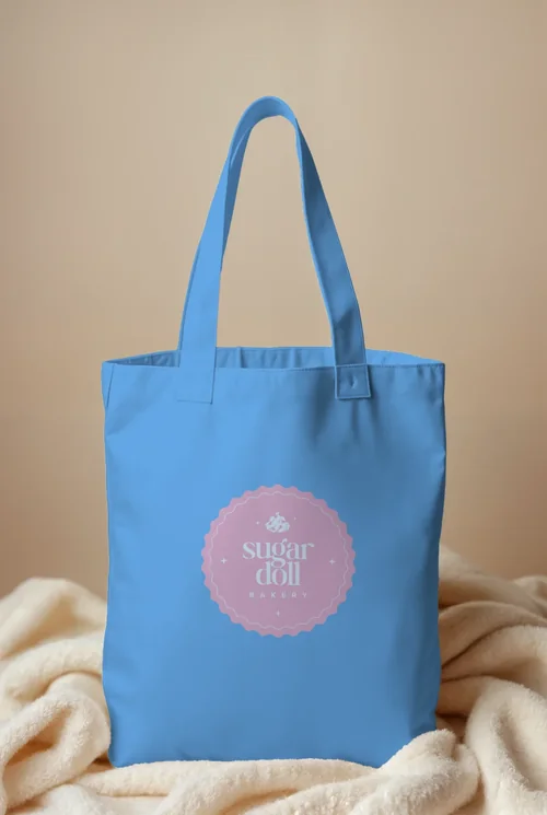 Minimalist Mockup of a Cotton Tote Bag in Soft Lighting