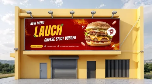 Modern Building Mockup with Billboard Display