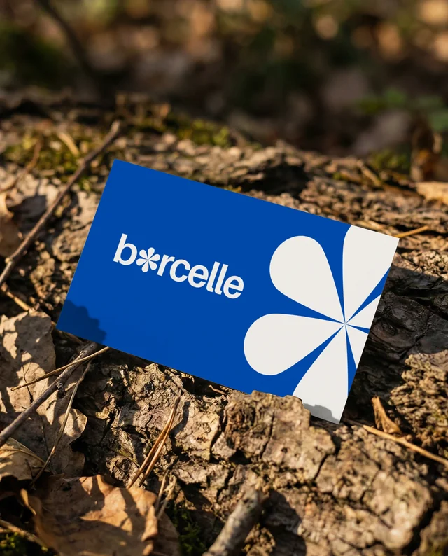 Elegant Business Card Mockup on Rustic Tree Trunk