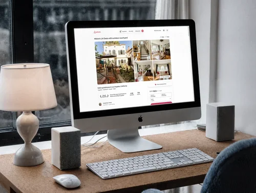 Minimalistic iMac Mockup for a Cozy Workspace