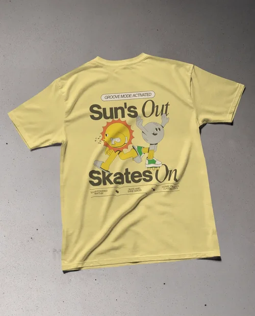 Minimalist T-Shirt Mockup on Light Gray Surface