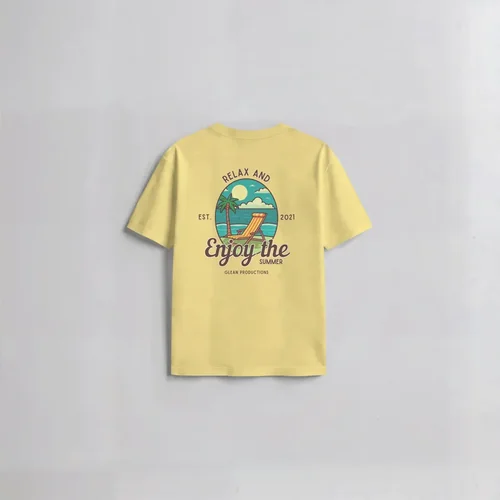 Minimalist White T-Shirt Mockup on Soft Gray Background