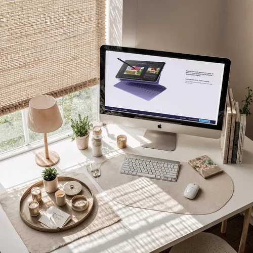 Minimalist iMac Mockup for a Serene Workspace