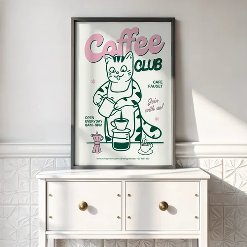 Serene Mockup Poster with Elegant Background and Colors