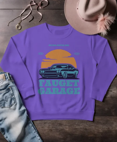 Cozy Sweatshirt Mockup on Rustic Wooden Surface